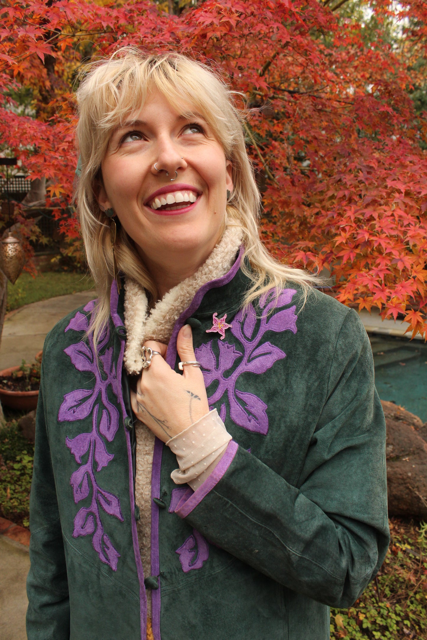 Stargazer Lily Enamel Pin