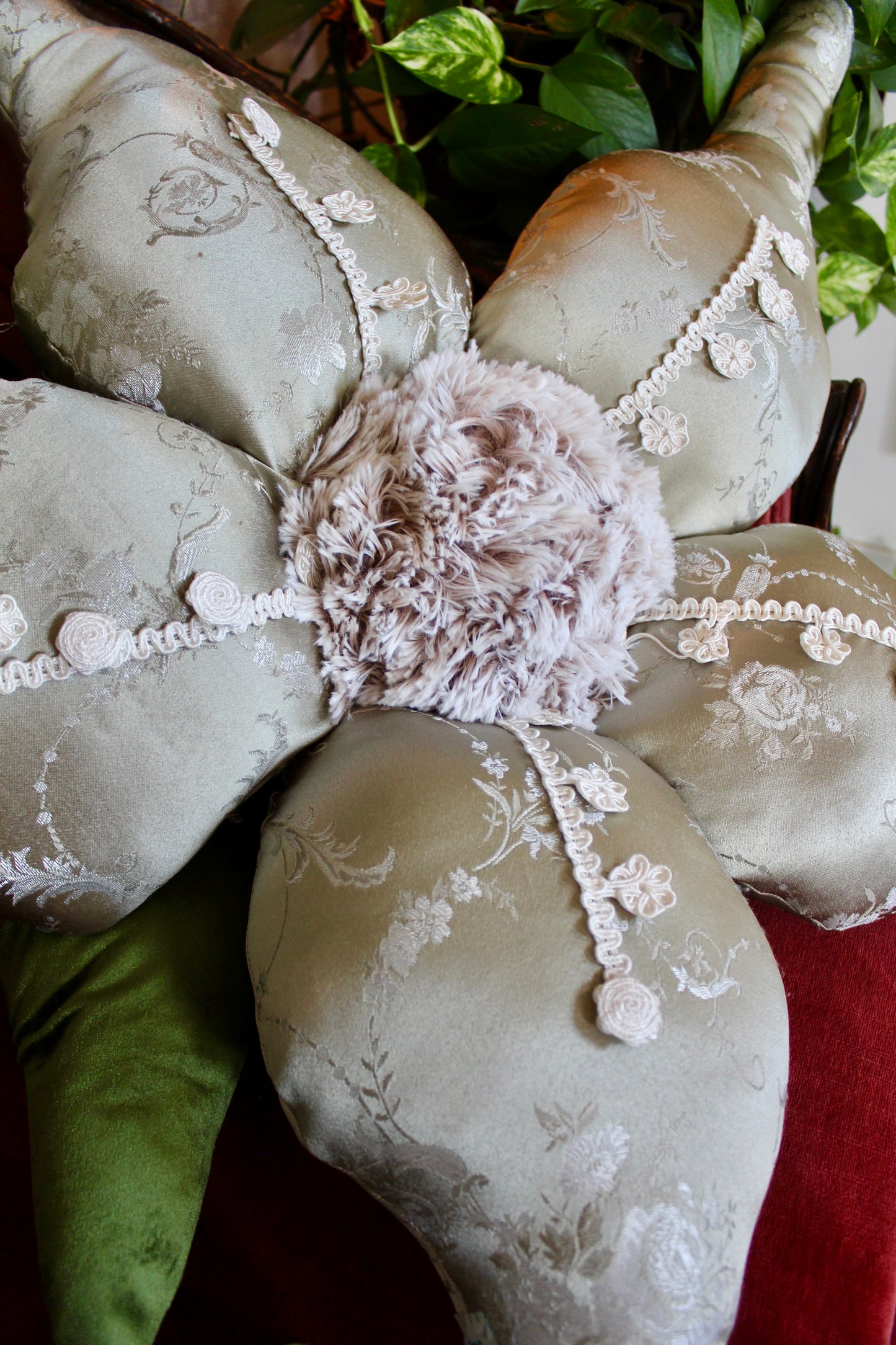 Silverfish Double Flower Pillow